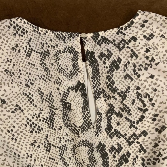 JCrew Black White L Dress Snakeskin Print - Picture 8 of 9